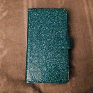 Glitter tealNote 8 wallet case BRAND NEW
